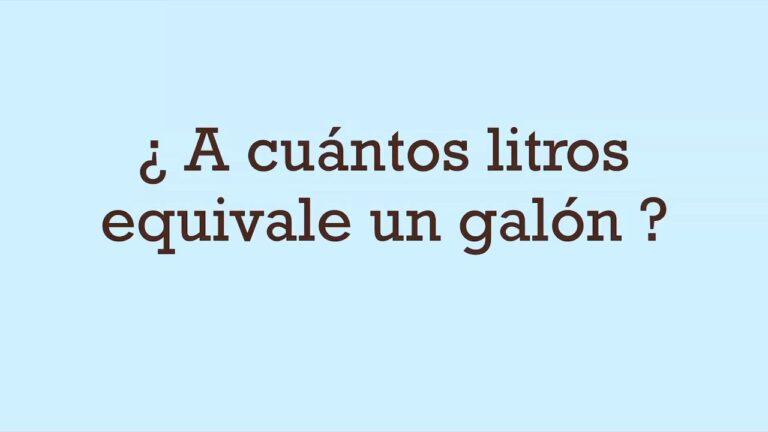 a cuántos litros equivale un galón