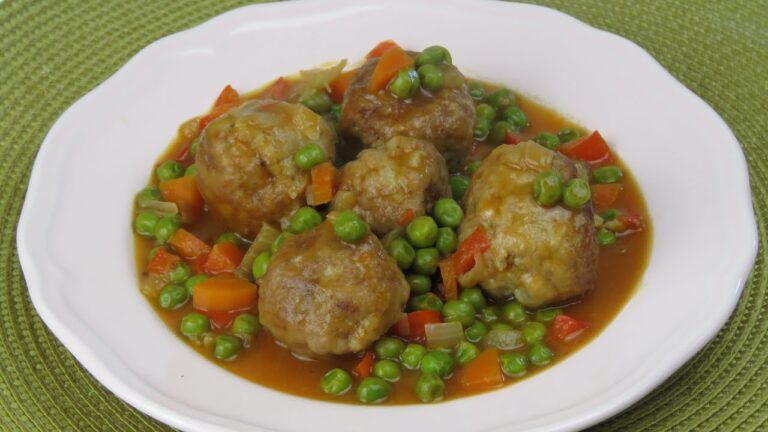 albondigas a la jardinera de mi madre