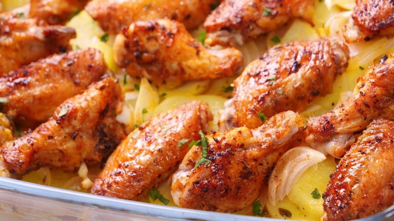 alitas de pollo al horno con vino blanco