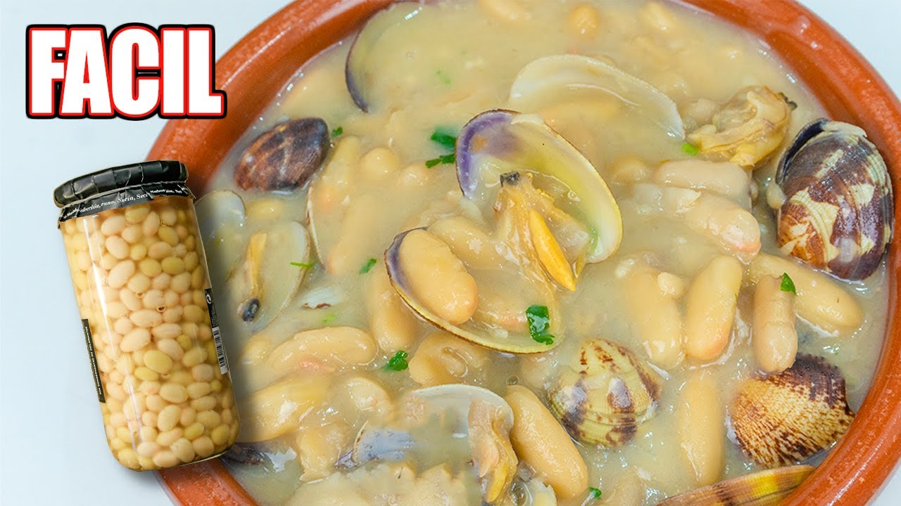 alubias con almejas y gambas congeladas