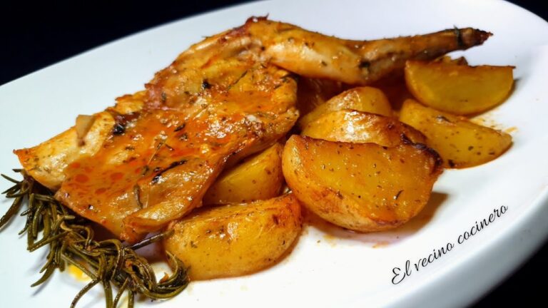 asado de conejo con patatas al horno