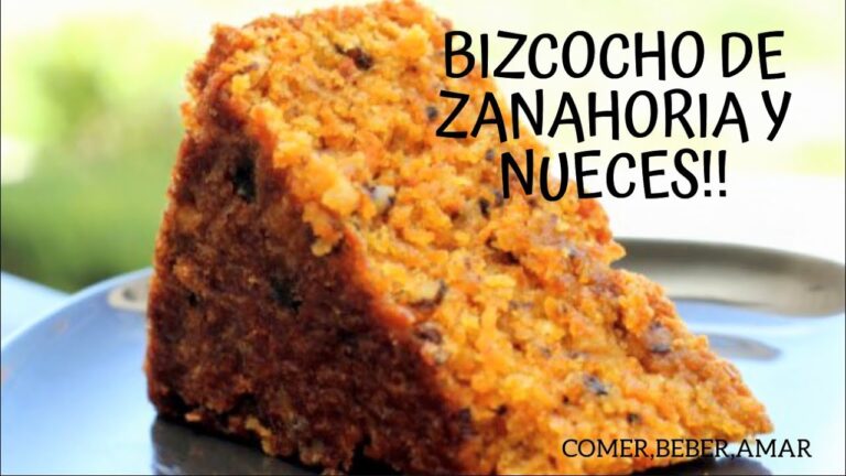 bizcocho de zanahoria y nueces esponjoso