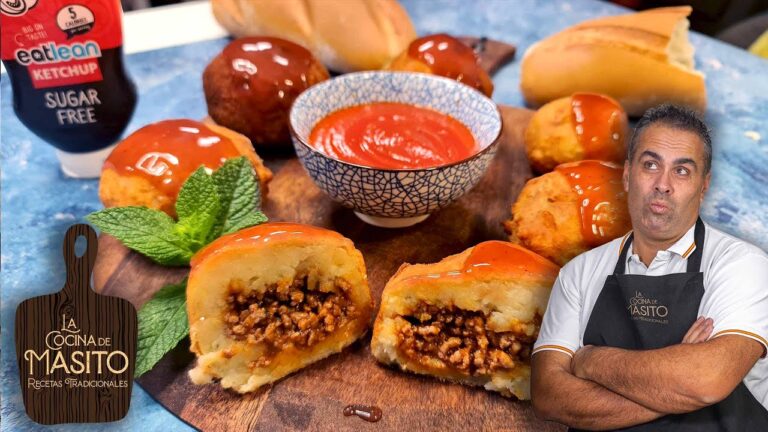bolas de patata rellenas de carne