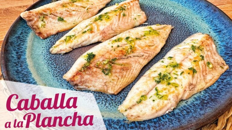 caballa a la plancha con cebolla