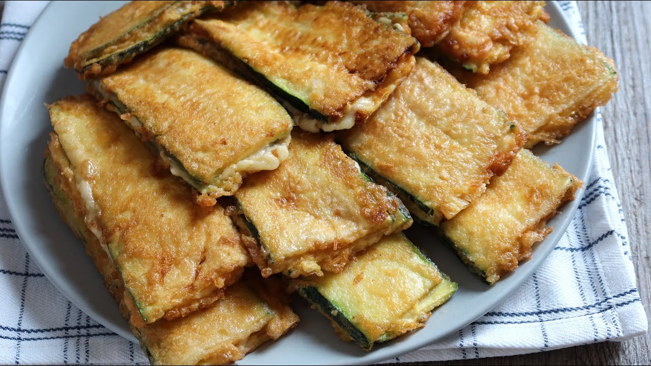 calabacín relleno al horno con jamón y queso