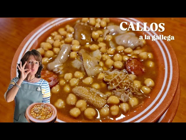 callos a la gallega con garbanzos de bote