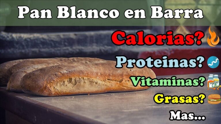 calorías barra de pan 250 gramos