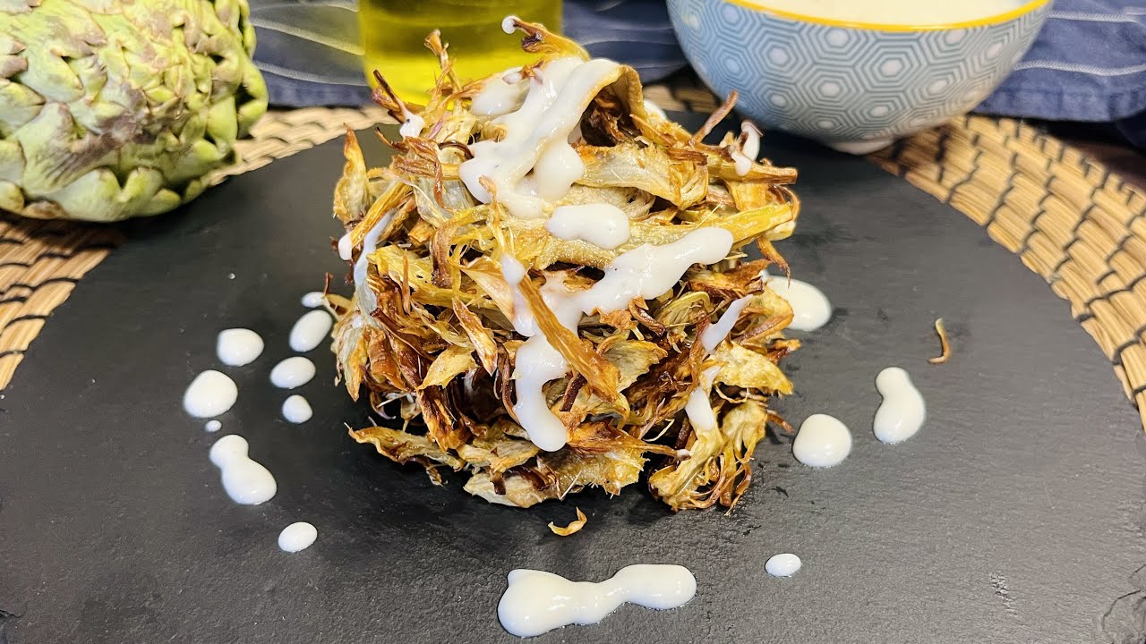 chips de alcachofa en freidora sin aceite