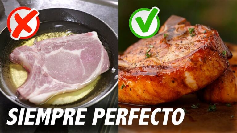 chuletas de aguja de cerdo a la sartén