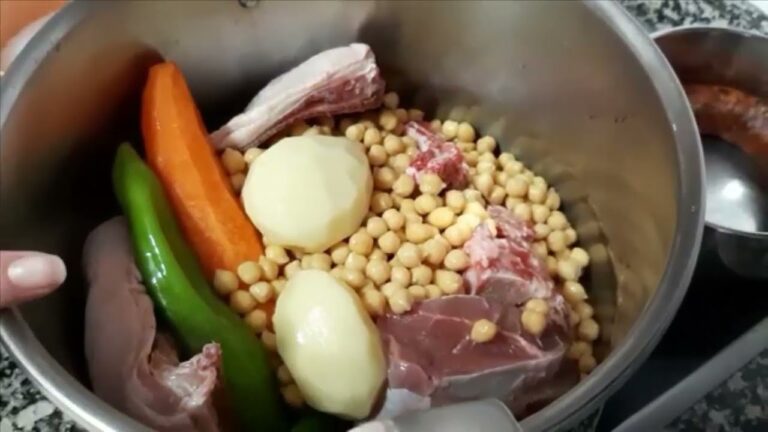 cocido de garbanzos en olla rapida
