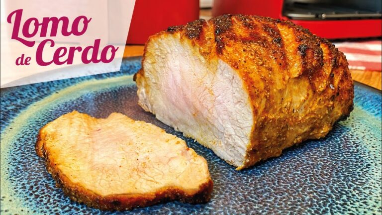 cocinar lomo de cerdo en freidora de aire