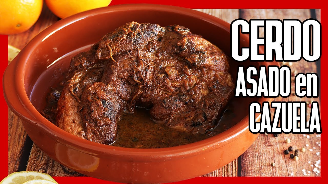 codillo de cerdo asado en cazuela
