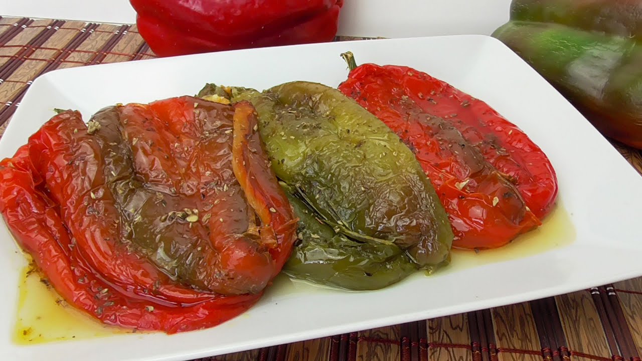 como asar pimientos rojos en el microondas