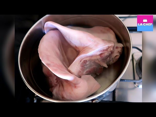 como cocer oreja de cerdo fresca