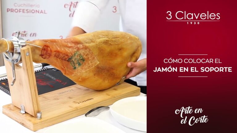 como se coloca el jamon en la tabla
