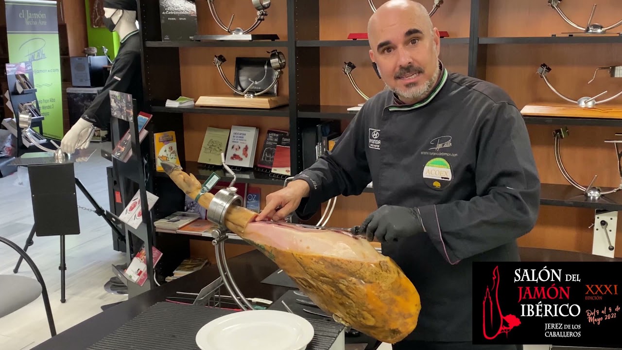 como se coloca el jamon para cortar