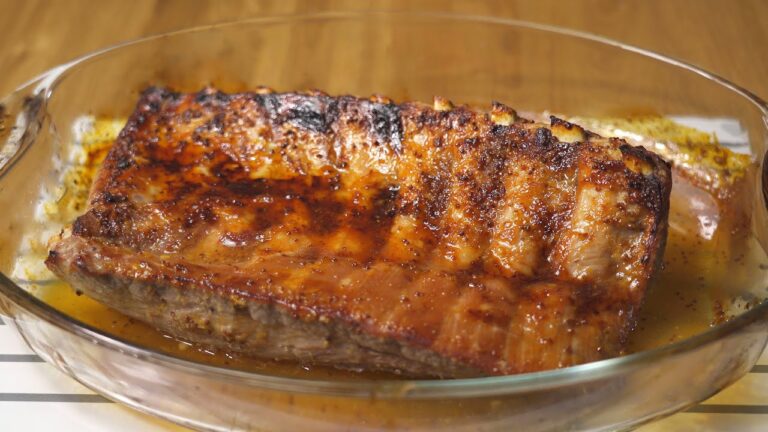 costillas al horno con miel y ketchup