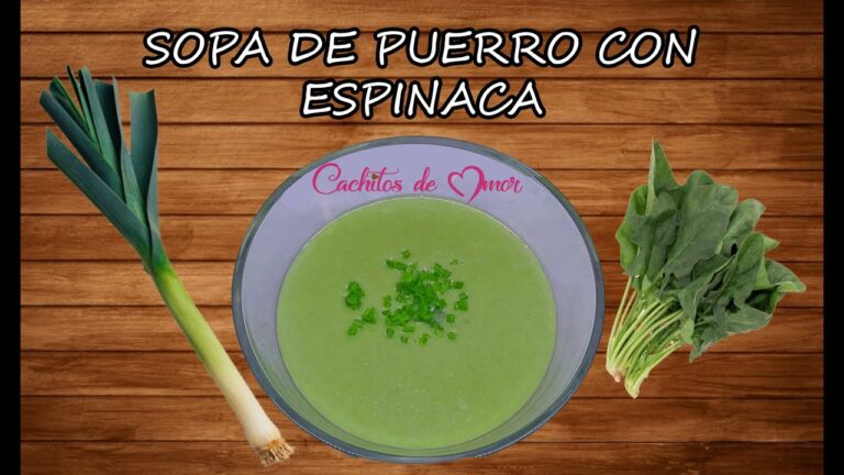 crema de espinacas y puerro para adelgazar