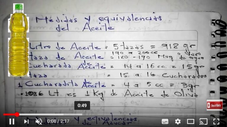 cuantos gramos son 100 ml de aceite de girasol