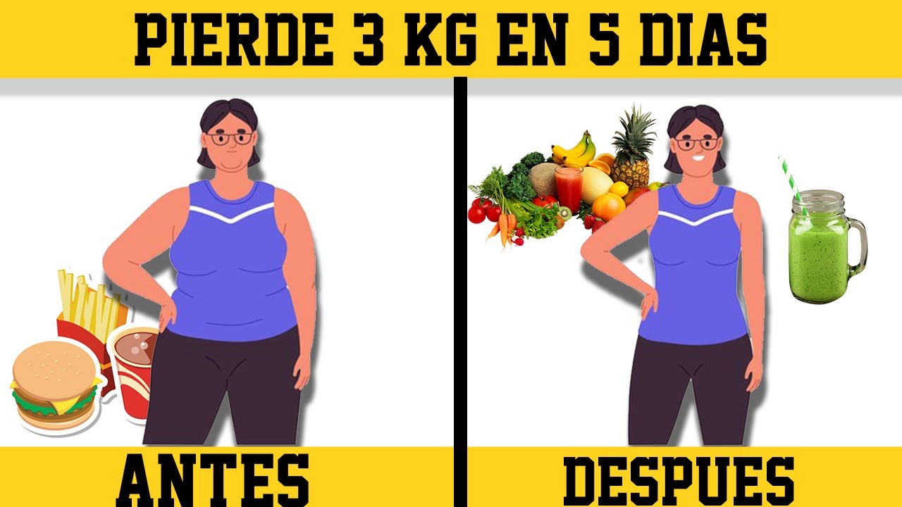 dieta para perder 3 kg en una semana