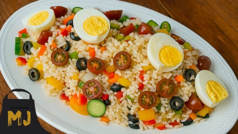 ensalada de arroz con aguacate y atun