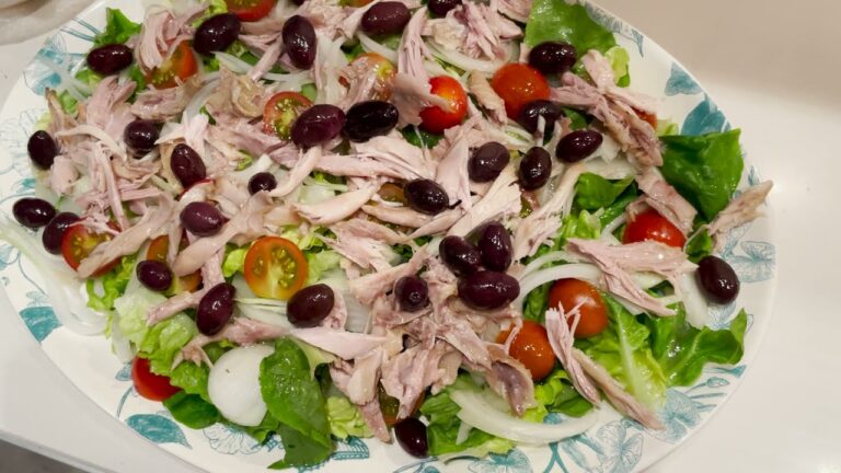 ensalada de perdiz escabechada con escarola