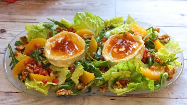 ensalada tibia de queso de cabra
