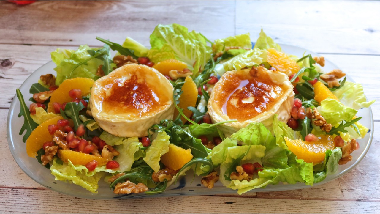 ensalada tibia de queso de cabra