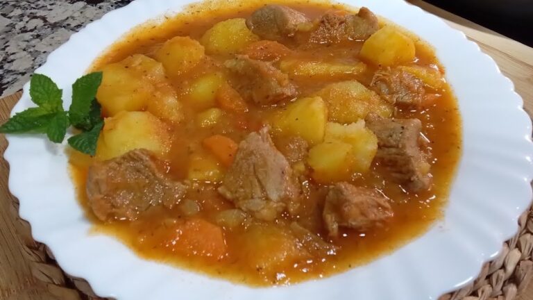 estofado de solomillo de cerdo con patatas