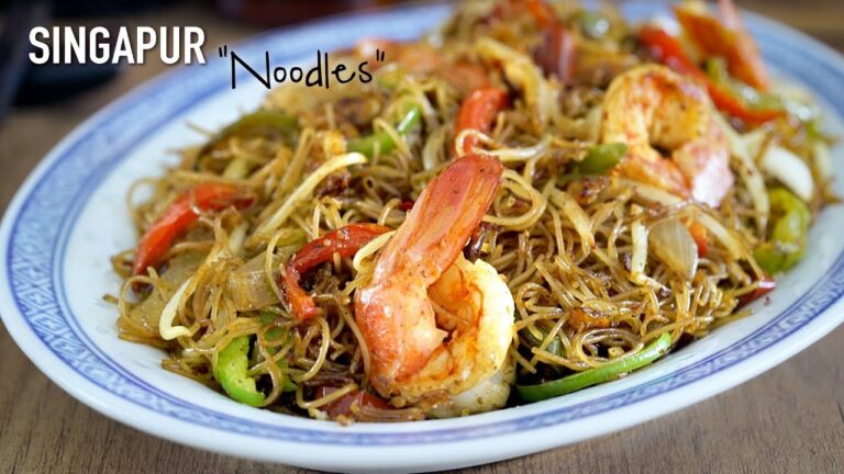 fideos de arroz chinos con gambas