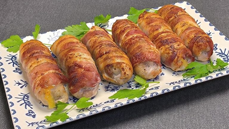 filetes de lomo de cerdo rellenos