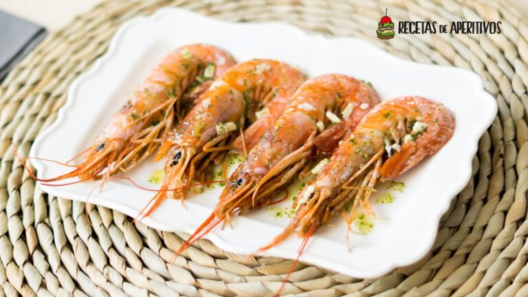 gambones al horno con vino blanco