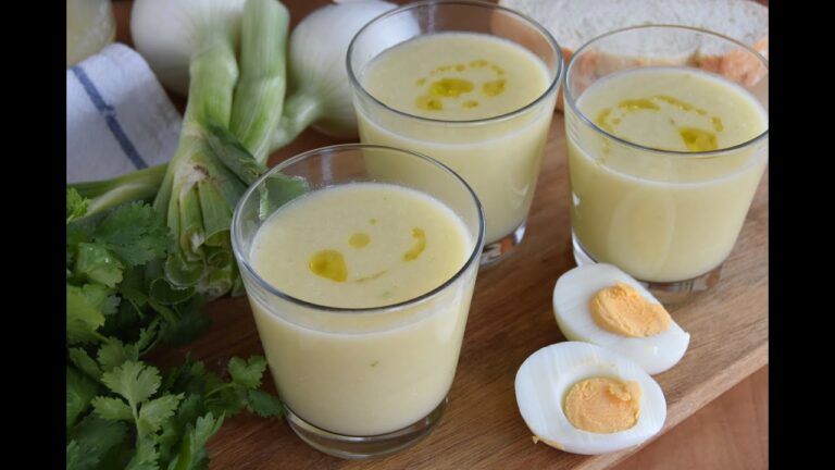 gazpacho de espárragos verdes con vino blanco