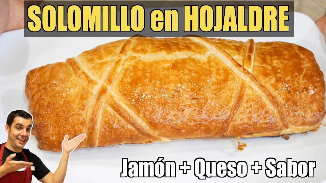 hojaldre relleno de solomillo jamon y queso