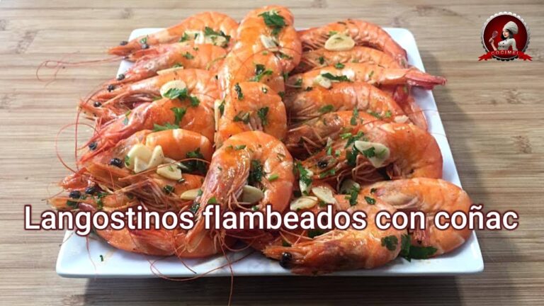 langostinos a la cazuela con coñac