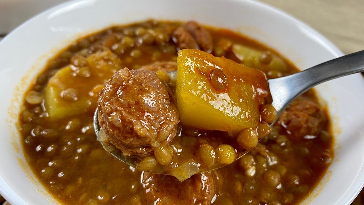 lentejas pardinas con chorizo y patatas