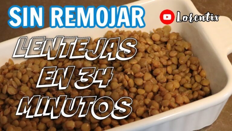 lentejas sin remojo tiempo de cocción