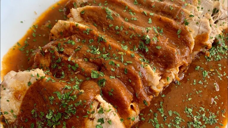 lomo de cerdo jugoso en olla express