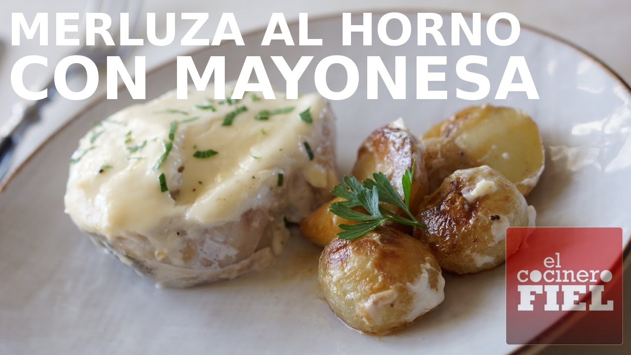 lomos de merluza al horno con mayonesa