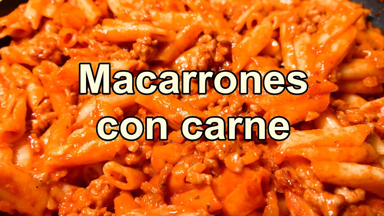 macarrones con carne picada de la abuela