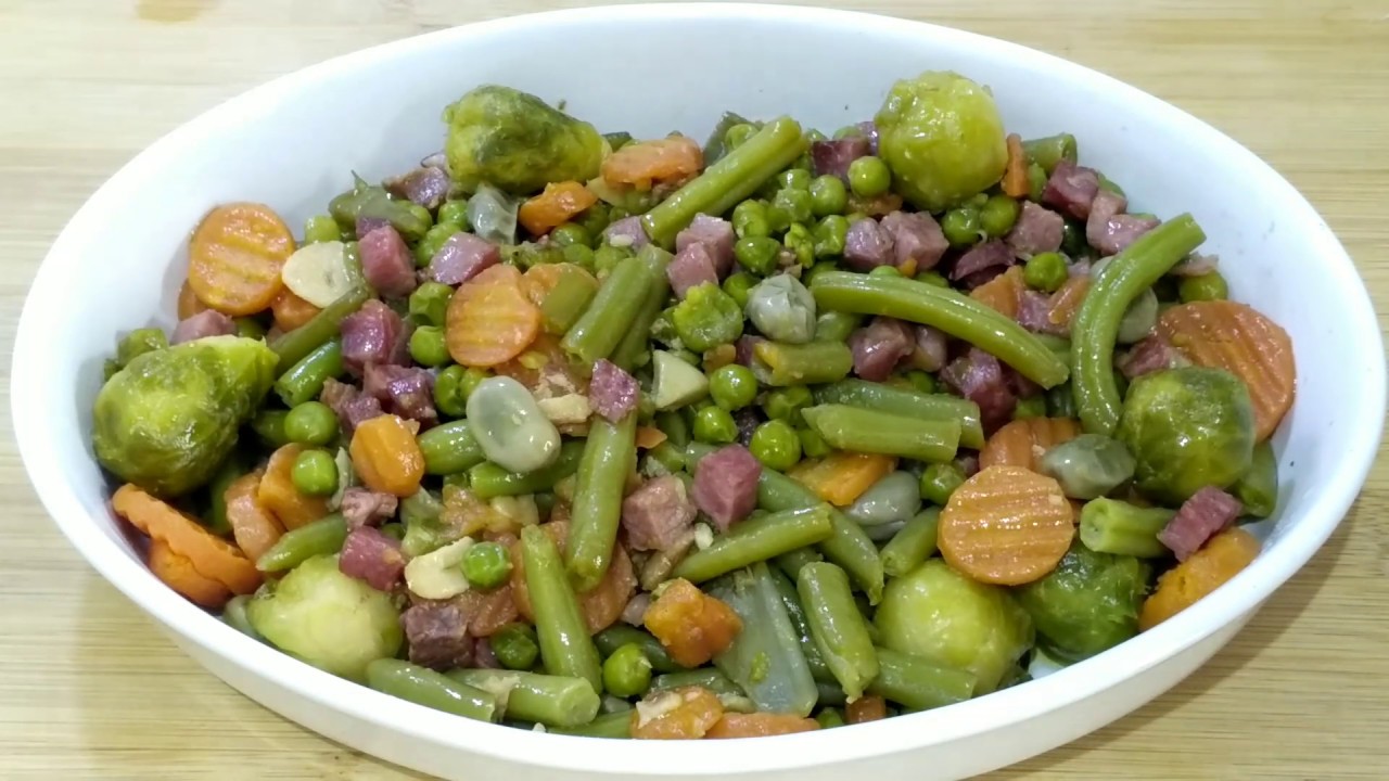 menestra de verduras congeladas con jamón