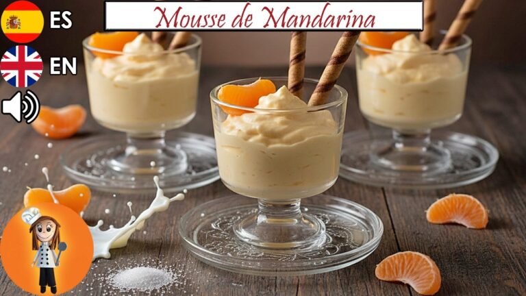 mousse de mandarina con leche condensada
