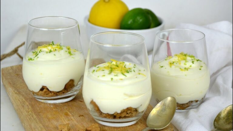 mus de limon con leche condensada y nata