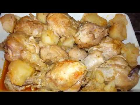 muslos de pollo con patatas en olla rapida