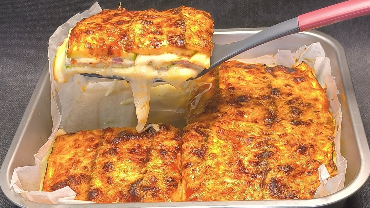 pastel de calabacin jamon york y queso