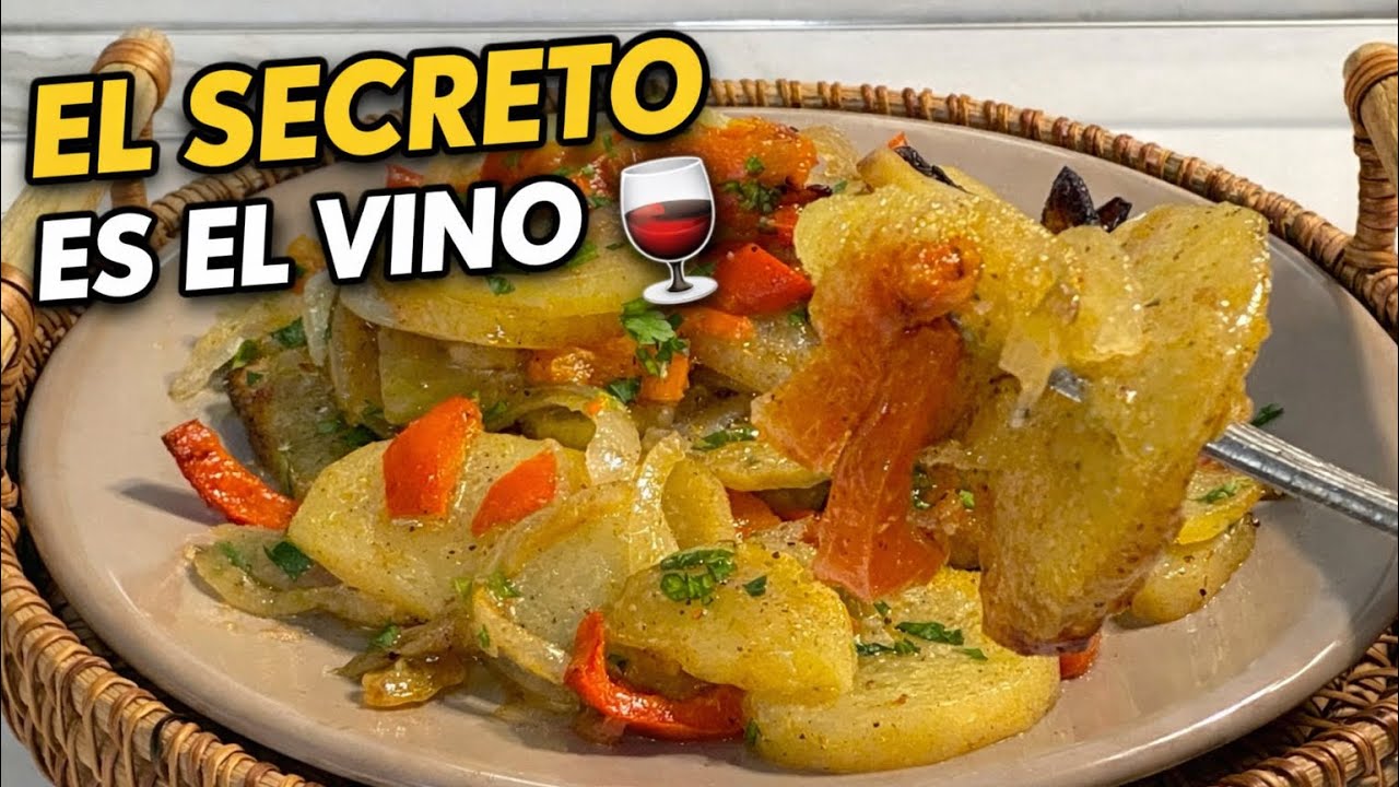 patatas al horno con vino blanco