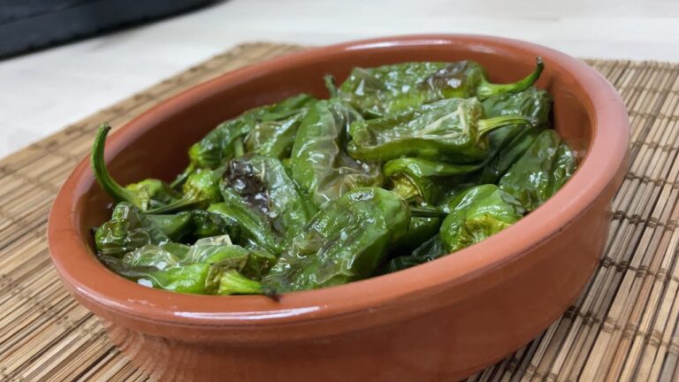 pimientos de padrón en freidora de aire cosori