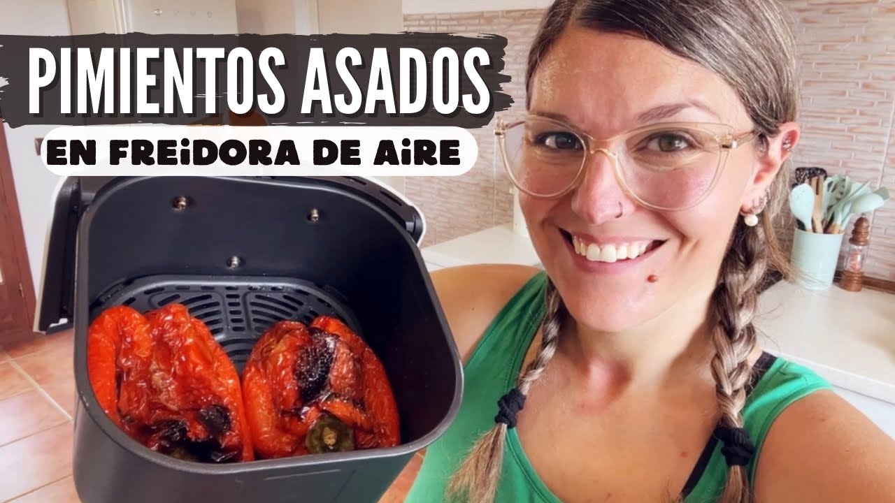 pimientos en freidora de aire tiempo