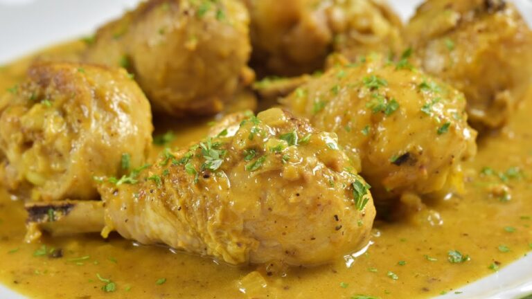 pollo en salsa de almendras de la abuela