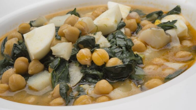 potaje de garbanzos con acelgas y bacalao arguiñano